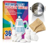 Kettle Descaler Tablets, 36 Pack Powerful Limescale Remover for Kettle, Descaling Tablets Remove Limescale for Stainless Steel, Glass and Plastic Kettles, Easy-to-Use Kettles Cleaner, 1 Year Supply