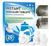 Kettle Descaler Tablets, Powerful Limescale Remover for Kettles, Coffee Machines, Iron Appliances, Fast Dissolving Descaling Tablets, Deep Clean and Restore Heating Efficiency (20 Tablets)