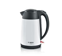 Bosch DesignLine TWK3P421GB Stainless Steel Cordless Kettle, 1.7 Litres, 3000W - White & Black