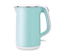 Kettle,Electric Kettle, 1.7L Double Wall 100% Stainless Steel Bpa-free Cool Touch Tea Kettle, Auto Shut-off & Boil-dry Protection, Keep Warm, 1800w Fast Boiling, blue Quick Boil Kettle