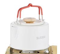 Kettle for Camping | 1100ml Portable Stainless Steel Teapot - Hiking Kettle with Anti-Burning Handle | for Open Fire Campfire Hiking Backpacks Picnic