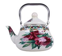 Kettle for Stove Top 1.5L Enamel Teapot Floral Large Porcelain Enameled Teakettle Colorful Water Tea Kettle Pot for Classic Design Kitchen Supplies Teapots