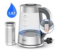 Kettle Glass With Temperature Selection Keep Warm Function Steel / LED 1,8 Litre