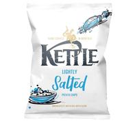 Kettle Lightly Salted Crisps Share Bag 130g | Hand Cooked British Potato Chips, Gluten Free, Vegan & Vegetarian Friendly, Made In Norfolk