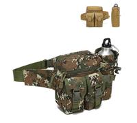 Kettle outside the multi-functional small Fanny pack tool satchel cycling travel men's and women's sports small chest bag, Jungle digital, Military Fan Outdoor Lover