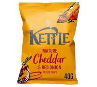 Kettle Potato Crisps 18x40g Full Box (Mature Cheddar and Onion)