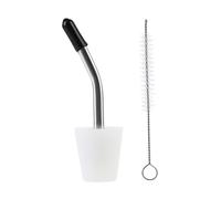 Kettle Pour-Over Adapter - Kettle Long Spout Adapter, 15-18 mm Diameter Flushable Heat-Resistant Funnel Attachment with Cleaning Brush for Hot Drinks