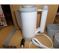 KETTLE RD SPECIAL 12V UK DC 150W CAR 0.7 LITRE IN WHITE & GREY UK DC POWER PLUG FITTING