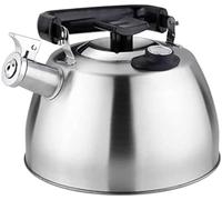 Kettle Stovetop Whistling Tea Kettle 3.5L Whistle Kettle With Thermometer 304 Stainless Steel Kitchen Whistle Kettle-Silver||22 * 23cm