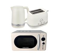 Kettle, Toaster & Microwave Set, Ella Collection by Hamilton Beach, Latte