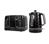 Hamilton Beach, Electric Kettle & Toaster Set, Diamond Collection, Black
