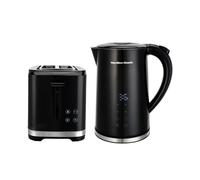 Hamilton Beach Kettle and Toaster Set, FlexiControl, Electric Kettle, Toaster 2 Slice, Digital, Variable Temp Control, Fast Boil, 7 Browning Levels, Defrost, Reheat & Cancel, Black - HB0011323BST