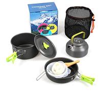 Kettle Ultra-light Aluminum Alloy Camping Cookware Utensils With Storage Bag Outdoor Tableware With Lightweight Stylish Portable Camping Kitchen Utensil Set