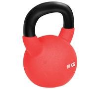 Kettlebell 10kg Red Metal with Soft Body Non-Slip Handle Flat Base WeightPrinted
