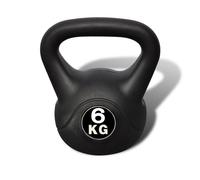 Kettlebell 6kg Plastic Compact Workout Weight 24x30x34cm Non-Marking Gym HomeFit