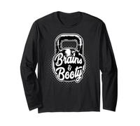 Kettlebell Brains & Booty Gym Training Long Sleeve T-Shirt