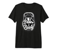 Kettlebell Brains & Booty Gym Training Premium T-Shirt