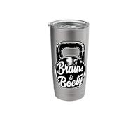 Kettlebell Brains & Booty Gym Training Stainless Steel Insulated Tumbler