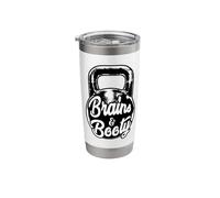Kettlebell Brains & Booty Gym Training Stainless Steel Insulated Tumbler