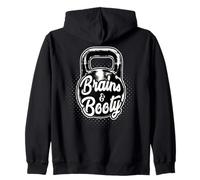 Kettlebell Brains & Booty Gym Training Zip Hoodie