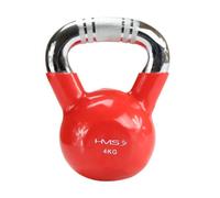 Kettlebell cast iron knurled chrome handle HMS KTC06 RED