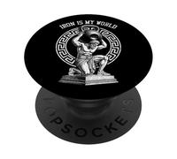 Kettlebell Greek God Gym Iron My World Funny Workout Muscle PopSockets Adhesive PopGrip