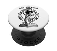 Kettlebell Greek God Gym Iron My World Funny Workout Muscle PopSockets Adhesive PopGrip