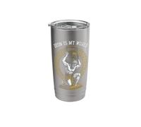Kettlebell Gr od Gym Iron My World Funny Workout Muscle Stainless Steel Insulated Tumbler