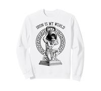 Kettlebell Greek God Gym Iron My World Funny Workout Muscle Sweatshirt