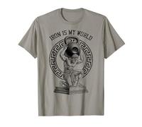 Kettlebell Greek God Gym Iron My World Funny Workout Muscle T-Shirt