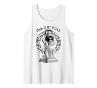 Kettlebell Greek God Gym Iron My World Funny Workout Muscle Tank Top