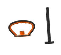 Kettlebell Handle Exercise Non Slip Kettle Bell Grip for Fitness Home Travel black 1 handle 1 rod, Rod 25 cm