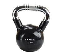Kettlebell HMS KTC12 BLACK cast iron knurled handle