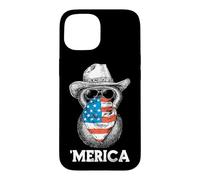 Kettlebell Lifting Weights American Flag Bandana Sunglasses Case for iPhone 15