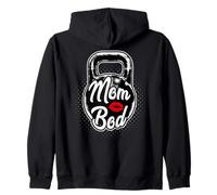 Kettlebell Mom Bod Gym Training Zip Hoodie