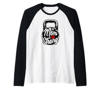 Kettlebell Mom Strong Mother Gym Training Raglan Baseball Tee