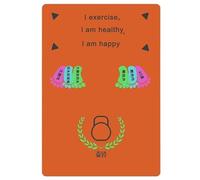 Kettlebell Position Guide Mat Yoga Mats For Women Pilates, Non-Slip Shockproof Home Gym Equipment Squat Jump Rope Pad(Orange)