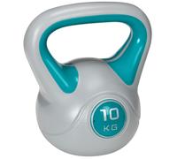 Kettlebell PU Sand Blue 22x16x26cm 10kg Soft-Coated Handle Non-Slip Base Small.