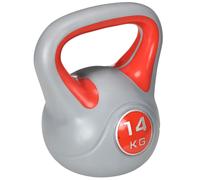 Kettlebell Red PU Sand 14kg 26x18x32cm Wide Handle Home Gym Stable Base Non-Slip
