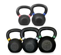 Kettlebell Set 5pcs - Cast Iron Kettlebell Weights for Strength Training & Home Gym Workout - Options With or Without Small Storage Rack