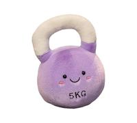 Kettlebell Shaped Plush Toy, 5kg Kettlebell Plush Set, Friendly Kettlebells Shaped Plushs Toy Throw Pillow Early Learning Gift White Plushs Dumbbell and Kettlebells Set