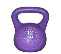 Kettlebell Weight Set - Vinyl & Cast Iron Kettlebells - 4kg to 20kg - Gym Fitness Workout Equipment for Strength Training (Vinyl Purple, 12 KG)
