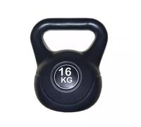 Kettlebell Weight Set - Vinyl & Cast Iron Kettlebells - 4kg to 20kg - Gym Fitness Workout Equipment for Strength Training (Vinyl Black, 16 KG)
