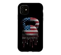 Kettlebell Weightlifting Lifting Bodybuilding American Flag Case for iPhone 11