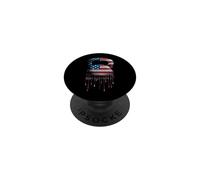 Kettlebell Weightlifting Lifting Bodybuilding American Flag PopSockets Adhesive PopGrip