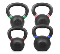Kettlebells Cast Iron Weight Set (2Kg-28Kg) Home Gym Strength Training, Cardio, Fitness Workout, Weight Lifting Equipment and Muscle Building for Men & Women (6Kg + 8Kg + 10Kg + 12Kg (36Kg))