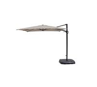 Kettler 2.5m Square Free Arm Parasol - Grey Frame/Stone Canopy