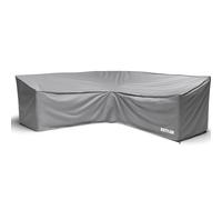 Kettler Tudor Mini Corner Sofa Protective Cover - Tailored Water-Repellent Outdoor Garden Furniture Cover with Secure Pull Cords - Grey - 0997415-PC