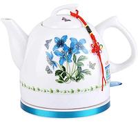 Kettles, Ceramic Electric Kettle Cordless Water Teapot, Teapot-Retro 1L Jug, 1000W Water Fast for Tea, Coffee, Soup, Oatmeal-Removable Base, Automatic Power Off,Boil Dry Protection/a Decoration