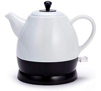 Kettles, Ceramic Electric Kettle Cordless Water Teapot, Teapot-Retro 1L Jug, 1350W Water Fast for Tea, Coffee, Soup, Oatmeal-Removable Base, Automatic Power Off,Boil Dry Protection/White Anniversary
